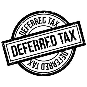 Deferred tax rubber stamp Stock Illustration