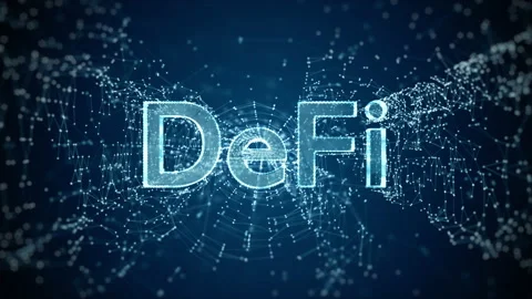 DeFi Decentralized finance is a blockchain-based form of finance not rely on Stock Footage 160885293