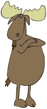 Defiant moose Stock Illustration