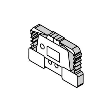 Defibrillator ambulance isometric icon vector illustration Stock Illustration