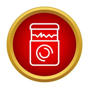 Defibrillator device showing electrocardiogram heart monitoring icon Stock Illustration