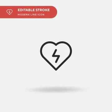 Defibrillator Simple vector icon. Illustration symbol design template for web Stock Illustration
