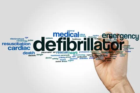 Defibrillator word cloud Stock Illustration
