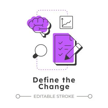 Define change modern linear concept icon Stock Illustration
