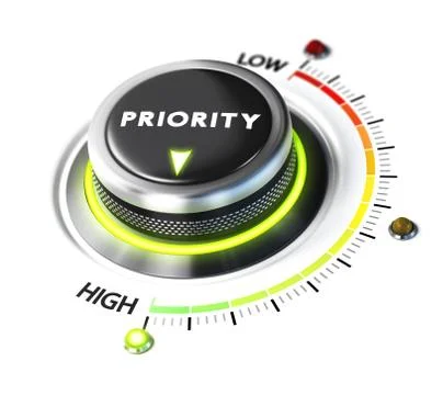 Define High Priority 스톡 일러스트