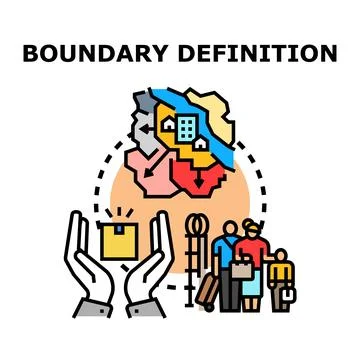 Defining boundaries for global migration and resource allocation Illustrazione stock