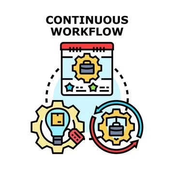 Defining continuous workflow concept vector illustration 스톡 일러스트