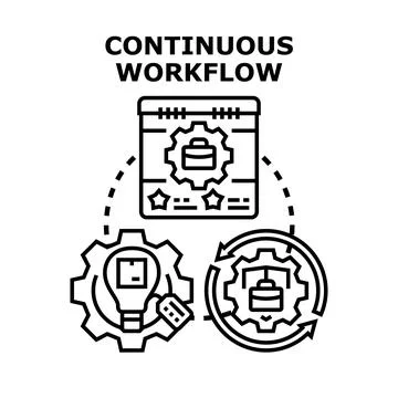 Defining continuous workflow concept vector illustration Stockillustratie