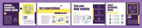 Defining corporate values guide brochure template ~ Clip Art #153911127