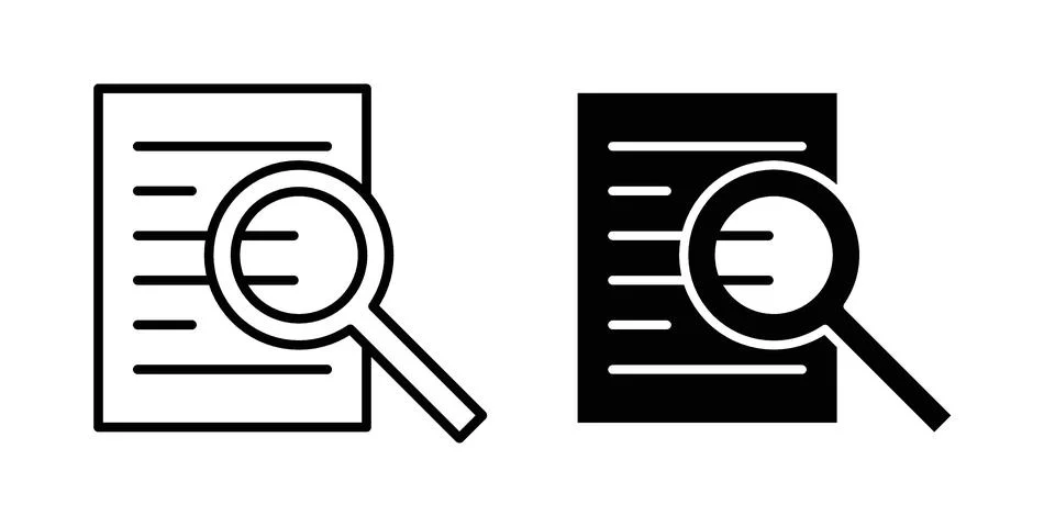 Defining icon black vector isolated on white Stock Illustration