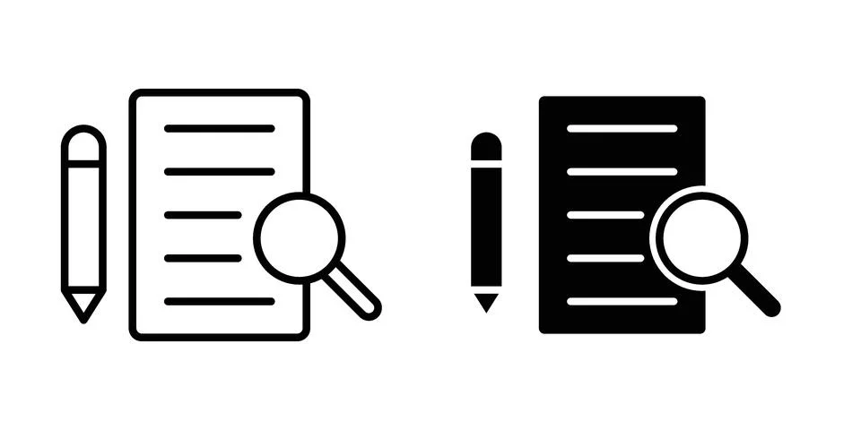 Defining icon vector, illustration icon set Stock Illustration