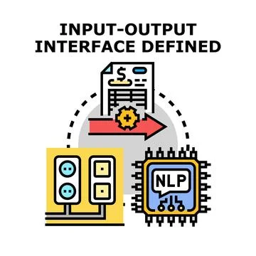 Defining input output interface in system processes イラスト素材