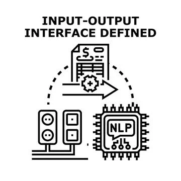 Defining input output interface in system processes Ilustração Stock