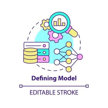 Defining model concept icon 스톡 일러스트