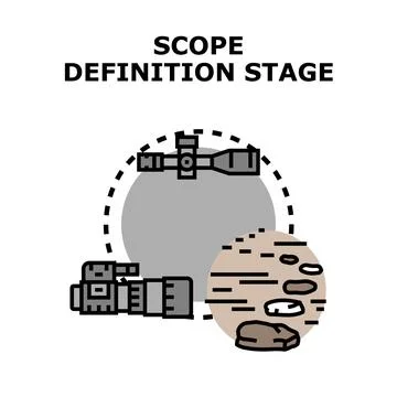 Defining project scope and setting clear objectives Stock-Illustration