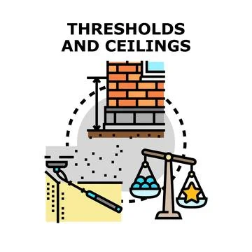 Defining thresholds and ceilings for performance and expectation Stock Illustration