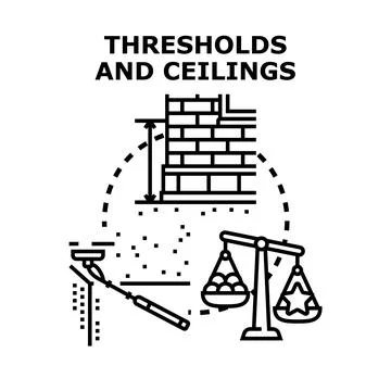 Defining thresholds and ceilings for performance and expectation Stock Illustration