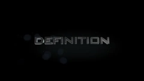 Definition 3D title metal text on black alpha channel background Stock Footage 256615771