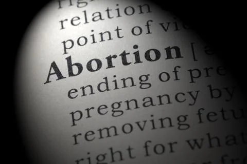 Definition of abortion 스톡 사진