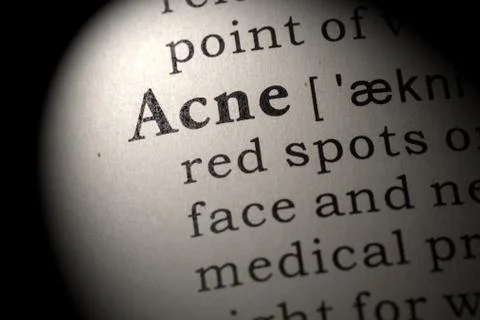Definition of Acne Stock Photos