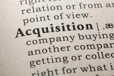 Definition of acquisition Stock Photos
