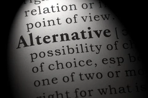 Definition of alternative Stock Photos