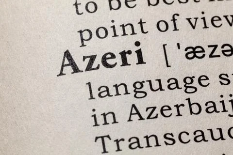 Definition of Azeri Foto stock