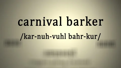 Definition Carnival Barker