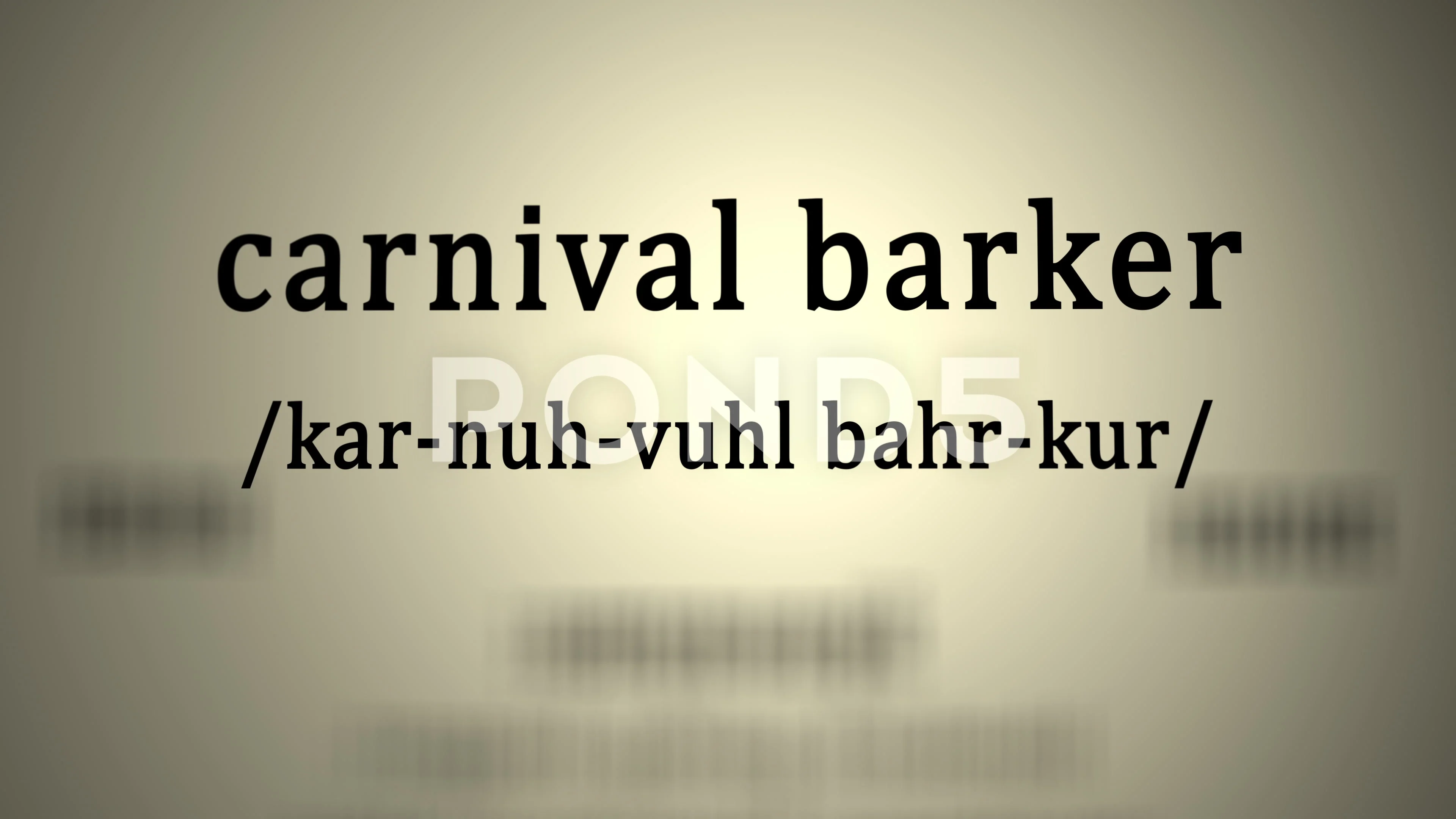 carnival barker definition