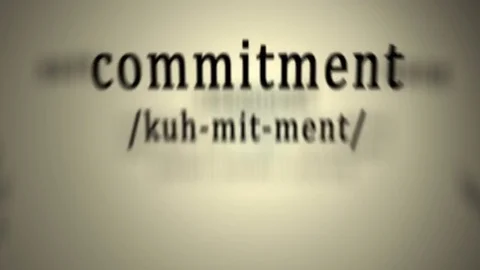 Definition: Commitment Stockbeeldmateriaal 79623527