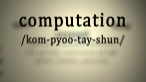 Definition: Computation Stock Footage 102727041