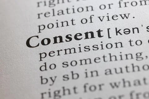 Definition of consent Stock Photos