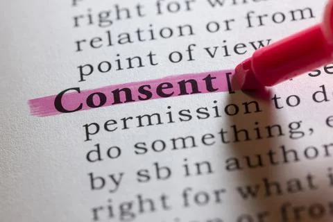 Definition of consent Stock Photos