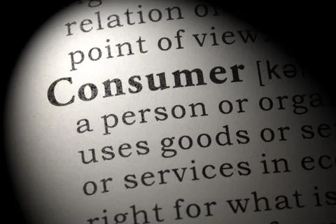 Definition of consumer 스톡 사진