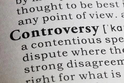 Definition of controversy Stock Photos