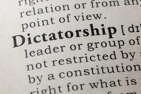 Definition of dictatorship Stock Photos