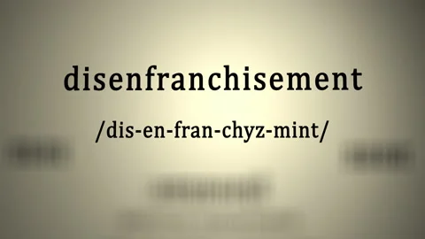 Definition: Disenfranchisement Stock Footage 159434726