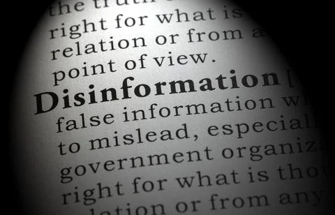 Definition of disinformation Stock Photos