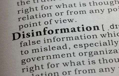 Definition of disinformation Foto stock