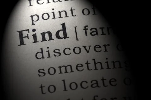 Definition of find Stock Photos