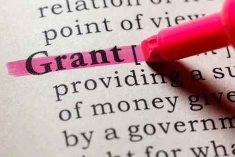 Definition of grant Stock Photos