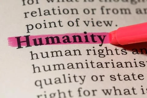 Definition of humanity 스톡 사진