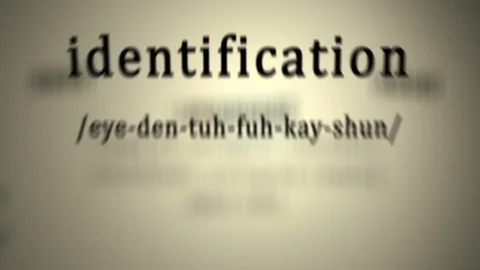 Definition: Identification Stock Footage 94824547