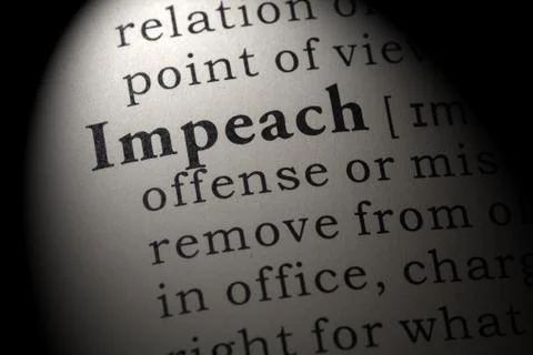 Definition of impeach 스톡 사진