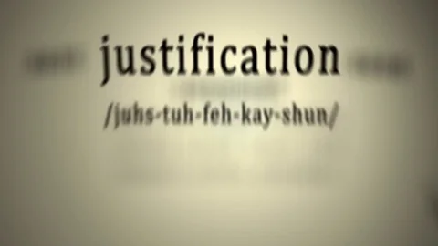 Definition: Justification Stock Footage 81423174