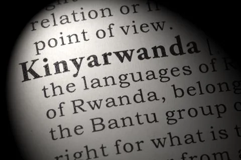 Definition of Kinyarwanda Stock Photos