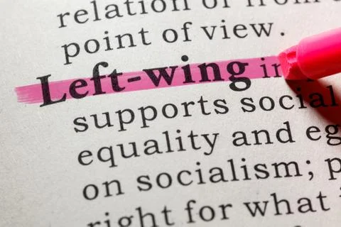 Definition of Left-wing Stock Photos