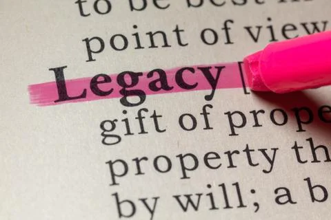 Definition of legacy Stock Photos
