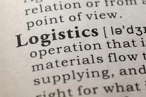 Definition of logistics Stock Photos