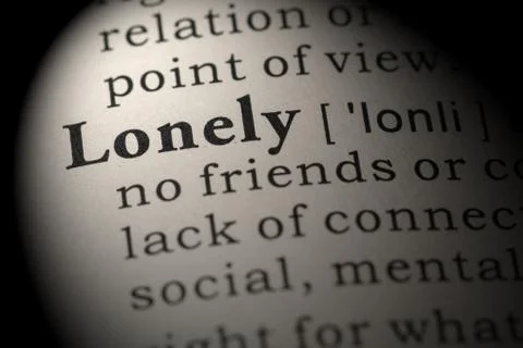Definition of lonely Stock Photos